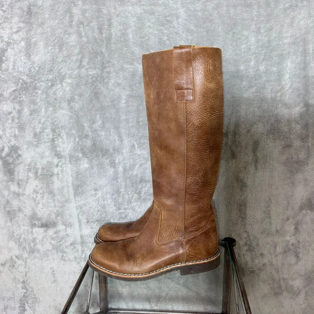 ROOTS CANADA Tall leather Riding boots women’s 9.5L knee high gaucho pull on